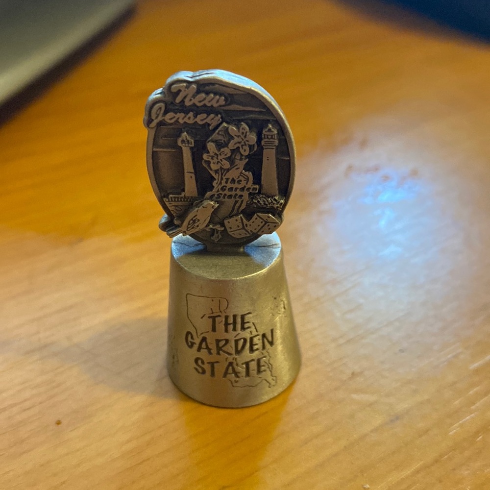 New Jersey collectible pewter thimble